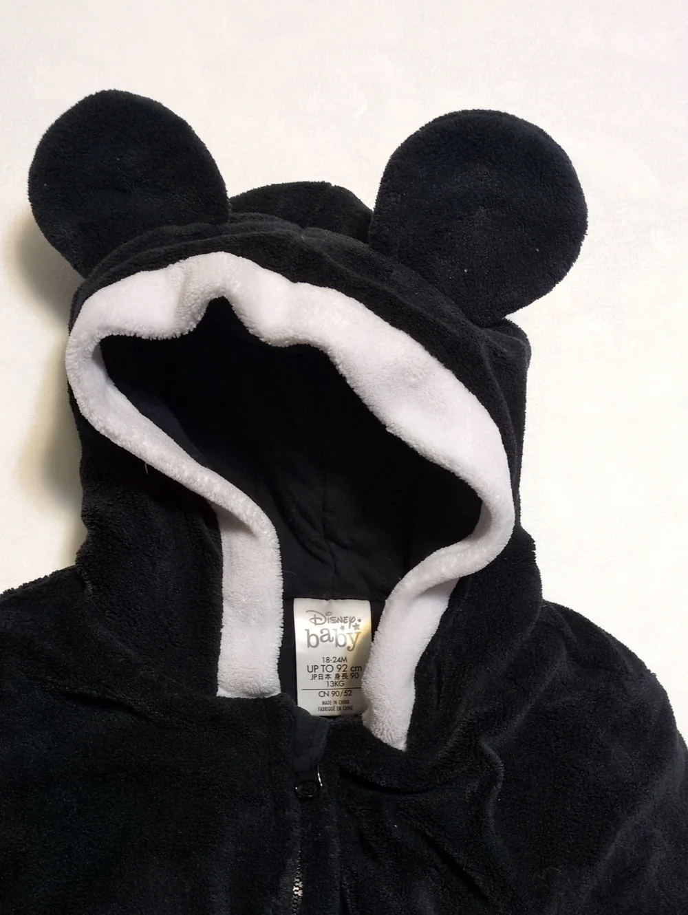 Disney Baby Mickey Mouse Plush Fleece Costume One Piece 18-24M Infant Dress Up